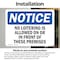 Signmission No Loitering Is Allowed On Or In Front Of OSHA Notice Sign, Vinyl Decal, 18in W x 12in L, 2PK OS-2PACK-NS-D-1218-L-14689 - alternate 5